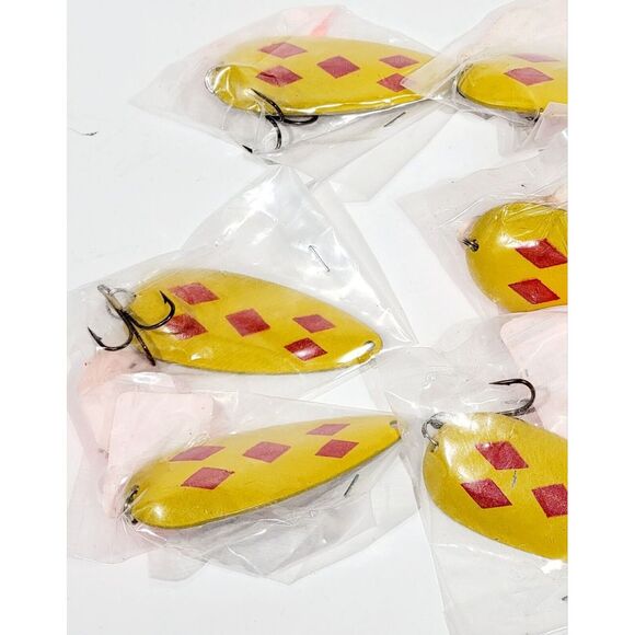 10 Universal Spoon 2 3/4 Oxbord Outdoors Styled Lure Gold/Red/5 Of Diamonds - Picture 11 of 16